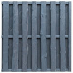 Hit and Miss Pannello di Recinzione Legno 180x180 cm Grigio