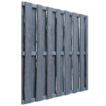 Hit and Miss Pannello di Recinzione Legno 180x180 cm Grigio