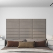 Pannelli Murali 12 pz Grigio Chiaro 60x15 cm Velluto 1,08 m²