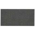 Pannelli Murali 12 pz Grigio Scuro 30x15 cm Tessuto 0,54 m²