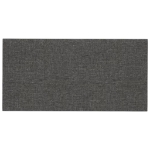 Pannelli Murali 12 pz Grigio Scuro 30x15 cm Tessuto 0,54 m²