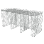 Gabbione per Bidoni in Acciaio Zincato 270x100x130 cm