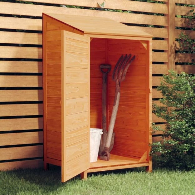 Capanno da Giardino Marrone 55x52x112cm Legno Massello di Abete