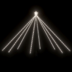 Luci Albero Natale Interni Esterni 576 LED Bianco Freddo 3,6 m