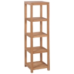 Scaffale per Bagno a 4 Ripiani in Massello di Teak 42x42x165cm