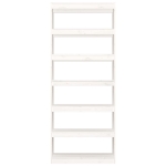 Libreria/Divisorio Bianco 80x30x199,5 cm in Massello di Pino