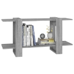 Libreria Grigio Marrone 100x30x51 cm in Legno Multistrato