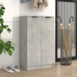 Scarpiera Grigio Cemento 59x35x100 cm in Legno Multistrato