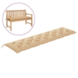 Cuscino per Panca da Giardino Beige 200x50x7 cm in Tessuto