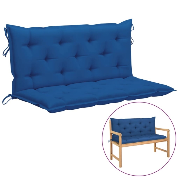 Cuscino per Dondolo Blu 120 cm in Tessuto