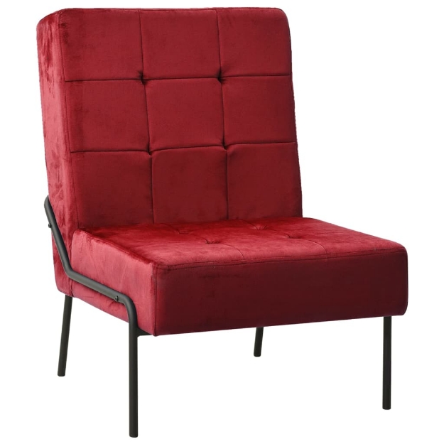 Poltrona Relax 65x79x87 cm Rosso Vino in Velluto