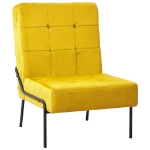 Poltrona Relax 65x79x87 cm Giallo Senape in Velluto