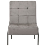 Poltrona Relax 65x79x87 cm Grigio Chiaro in Velluto