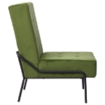 Poltrona Relax 65x79x87 cm Verde Chiaro in Velluto