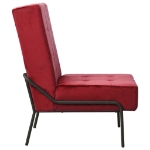 Poltrona Relax 65x79x87 cm Rosso Vino in Velluto