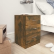 Comodino Rovere Fumo 38x35x56 cm in Legno Multistrato