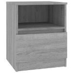 Comodino Grigio Sonoma 40x40x50 cm in Legno Multistrato