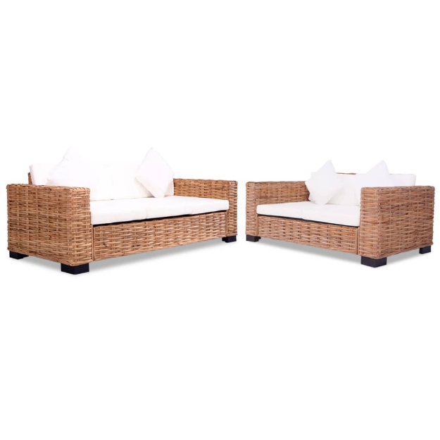 15 Pz Set Sofa in Rattan Naturale