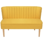 Divano in Stoffa 117x55,5x77 cm Giallo