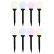 Lampade Solari da Esterni 8 pz Sferiche LED RGB 15 cm