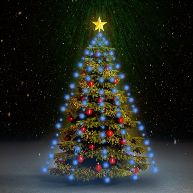 Rete di Luci per Albero di Natale 180 LED Blu 180 cm