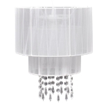 Lampadario Lampada da Soffitto in Cristallo Bianco