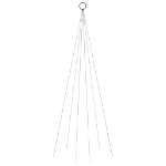 Albero di Natale Pennone Bianco Caldo 108 LED 180 cm