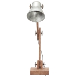 Lampada da Scrivania Industriale Argento Rotonda 58x18x90cm E27