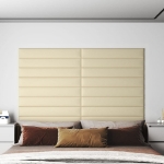 Pannelli Murali 12 pz Crema 90x15 cm in Similpelle 1,62 m²