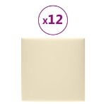 Pannelli Murali 12 pz Crema 30x30 cm Similpelle 1,08 m²