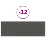 Pannelli Murali 12 pz Grigio Scuro 90x30 cm Tessuto 3,24 m²