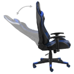 Sedia da Gaming Girevole Blu in PVC