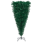 Albero di Natale Artificiale Capovolto con LED e Palline 180 cm