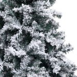Albero di Natale Artificiale Fiocchi di Neve Verde 150 cm PVC