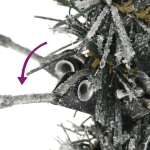 Albero Natale Artificiale Sottile Neve Floccata 180cm PVC e PE