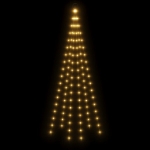 Albero di Natale Pennone Bianco Caldo 108 LED 180 cm