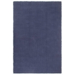 Tappeto Rettangolare Blu Marino 120x180 cm in Cotone