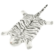 Tappeto di Peluche a Forma di Tigre 144 cm Bianco