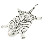 Tappeto di Peluche a Forma di Tigre 144 cm Bianco