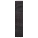 Tappeto in Sisal Naturale 80x350 cm Nero