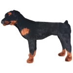 Rottweiler di Peluche Giocattolo Nero e Marrone XXL