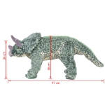 Dinosauro Triceratopo di Peluche Giocattolo Verde XXL