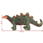 Dinosauro Stegosauro di Peluche Giocattolo Verde Arancione XXL