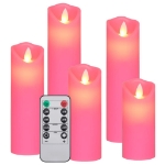 Set Candele Elettriche LED 5 pz con Telecomando Bianco Caldo