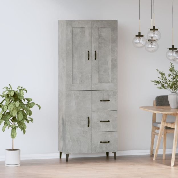 MiCasa Italia. Credenza Grigio Cemento in Legno Multistrato