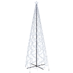 Albero di Natale a Cono Bianco Freddo 1400 LED 160x500 cm