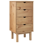 Cassettiera 46x39,5x90 cm in Legno Massello di Pino