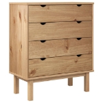 Cassettiera 76,5x39,5x90 cm in Legno Massello di Pino