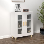Credenza 69,5x34x90 cm in Legno Multistrato Bianco Lucido