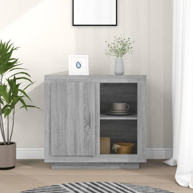 Credenza Grigio Sonoma 80x40x75 cm